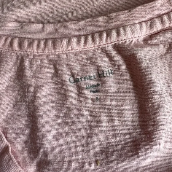 Weekender Pink Pocket V-neck Tank Top semi sheer textured organic cotton - Picture 3 of 7